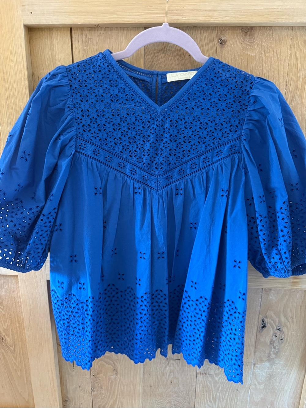 Ulla Johnson 
Eyelet Blue Top
Size 4